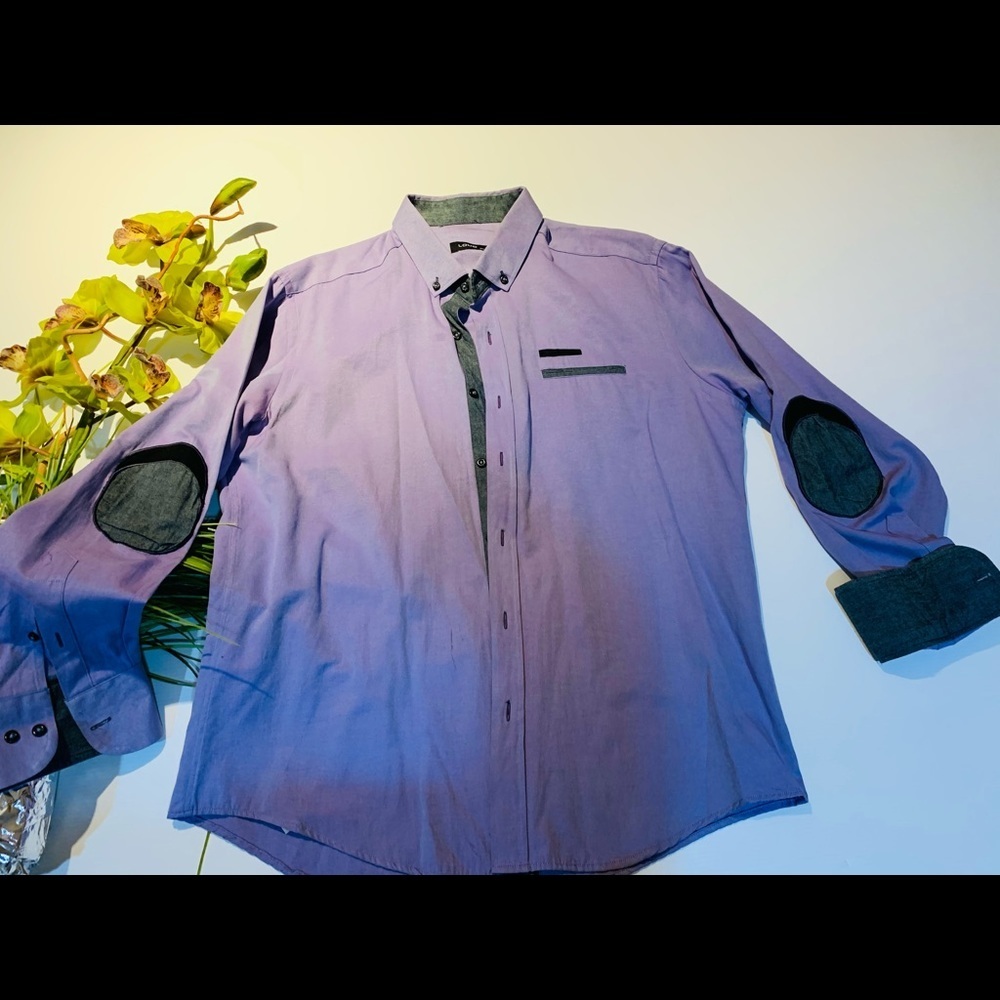 T4- Loud Purple Dress shirts size L